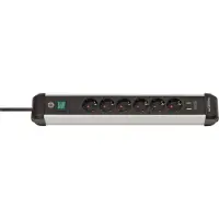 Brennenstuhl Steckdosenleiste Premium-ALU-Line 6fach 3m USB