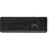 Nedis Kabelgebundenes Keyboard - USB-A - Multimedia - QWERTY - US-Layout - Numerische Tastatur