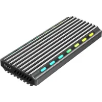 Gembird EE2280-U3C-03 USB 3.1 Gehäuse für M.2 NVMe Laufwerke RGB Aluminium