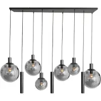Steinhauer Bollique 6/3 Pendelleuchte 9-flammig-Schwarz - Rauchglas