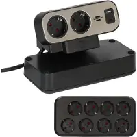 Brennenstuhl Duplex-steckdosenleiste Mit 1usb-c-& 1usb-a-anschluss 10 Steckdosen Und Schalter