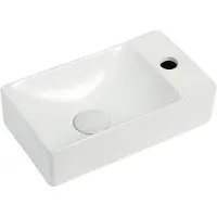 Aloni Design Waschtisch Gästebad Kleines Washbecken Handwaschbecken Hahnloch Rechts