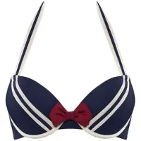 Marlies Dekkers Badmode Push Up Bikini BH Sailor Mary | Grösse: 80B | Farbe: Navy-Blau/Elfenbein