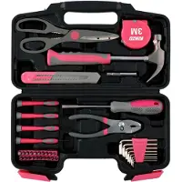 Kinzo Werkzeugsatz 39 Teile für den Hausgebrauch - Rosa