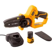 Batavia Mini-Kettensäge Nexxsaw-Set - Inkl. 2.0 Akku / 2.4 Ah Ladegerät - Perfekte kompakte Kettensäge zum Beschneiden von Bäumen und Zerkleinern von Grünabfällen. - Fixxpack