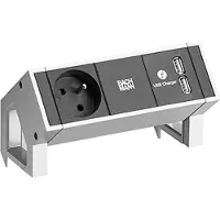 Bachmann Desk 2 - 1 AC-Ausgänge - Indoor - Typ E - Edelstahl - 155 mm - 1 Stück(e)