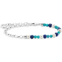 Thomas Sabo A2100-056-7-L14 Armband - Silber + imitierter Lapislazuli + Süßwasserzuchtperle - 14 cm