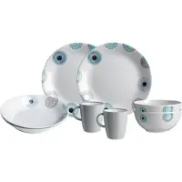 Brunner Tête-à-Tête Geschirrset 8 teilig 2 Personen Deep Sea