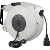 As Schwabe Automatik Kabeltrommel 15m Kabelaufroller Verlängerung H05VV-F 3G1.5 Innen IP20