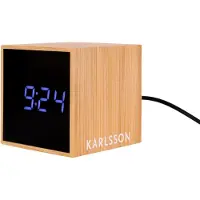 Karlsson - Wecker Mini Cube - Bambus - 6,3x6,3cm