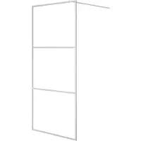 vidaXL Duschwand für Begehbare Dusche Silbern 90x195cm ESG-Klarglas