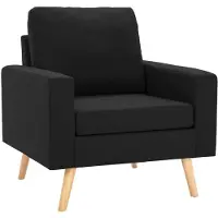 The Living Store Sessel Schwarz Stoff
