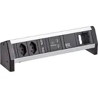 Bachmann Desk 1 - 2 AC-Ausgänge - Indoor - Typ J - Aluminium - Kunststoff - 301 mm - 1 St