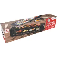 Sonstiges Grill und Raclette Set 800 W - Antihaftbeschichtung - Edelstahl - Leicht Zu Transportieren - Schwarz