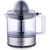 Alpina Elektrische Zitruspresse - 30W/230V - Orangenpresse - Saftbehälter 800ML - Filter für Fruchtfleisch und Kerne - BPA-frei - Silber