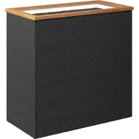 vidaXL - Pflanzgefäß - 80x40x80 - cm - Poly - Rattan - schwarz