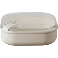 Omada Brotdose Pull Box Quadratisch Niedrig Beige 1L