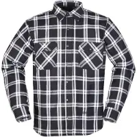Modeka Colden Motorrad Hemd, schwarz/weiß, 3XL