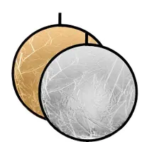 Caruba Reflexionsschirm 2 in 1 Gold & Silber, 60cm