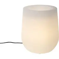 QAZQA Außenstehleuchte BlumenTopf Weiß IP44 BlumenTopf