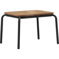 Normann Copenhagen - Vig Outdoor Beistelltisch, 55 x 45 cm, Robinie natur / schwarz