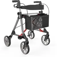 Russka Leichtgewichtrollator Elan classic Sitzhöhe 54cm anthrazit/dunkelrot 1 St