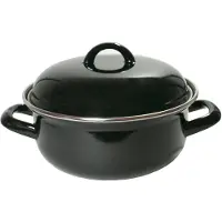 Hit Trading Imperial Kitchen Bräter Emaille schwarz 26 cm - Schmortopf für Induktion