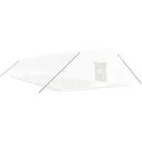 vidaXL Gewächshaus mit Stahlrahmen Weiß 108 m² 18x6x2,85 m