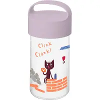 Koziol Buddy Snack Trinkflasche / Snackpot 500 ml organic grey trucks
