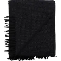 Røros Tweed - Vega Wolldecke 210 x 150 cm, schwarz