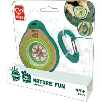 Hape E5575 Camper-Set, Kompass und Karabiner für Kinder, 2teilig, Nature Fun
