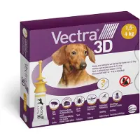 VECTRA 3D Dog XS - 1,5 bis 4 kg - 3 Pipetten