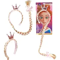 Toi-Toys Princess Friends Diadem mit langem Zopf und Krone