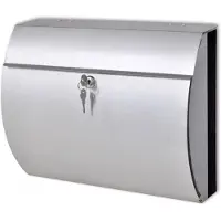vidaXL Briefkasten Aus Edelstahl 37.5x13x31 Cm