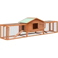 vidaXL Kaninchenstall 310x70x87 cm Kiefernholz & Tannenholz