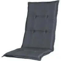 Madison Tuinstoelkussen hohe Rückenlehne 50x123 cm grau, wasserabweisend, 7 cm dick, für Gartenstühle