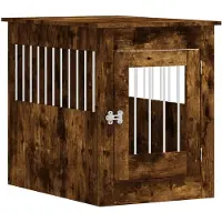 vidaXL Hundekäfig im Möbelstil Räuchereiche 55x80x68 cm Holzwerkstoff