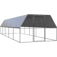 vidaXL Outdoor-Hühnerkäfig 3x10x2 m Verzinkter Stahl