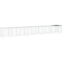 vidaXL Hühnerkäfig mit Dach Anthrazit 803x98x90 cm Verzinkter Stahl