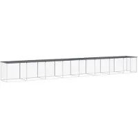 vidaXL Hühnerkäfig mit Dach Anthrazit 803x98x90 cm Verzinkter Stahl