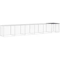 vidaXL Hühnerkäfig mit Dach Anthrazit 603x98x90 cm Verzinkter Stahl