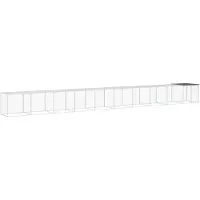 vidaXL Hühnerkäfig mit Dach Anthrazit 1003x98x90 cm Verzinkter Stahl