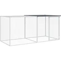 vidaXL Hühnerkäfig mit Dach Anthrazit 203x98x90 cm Verzinkter Stahl