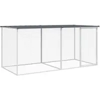 vidaXL Hühnerkäfig mit Dach Anthrazit 203x98x90 cm Verzinkter Stahl
