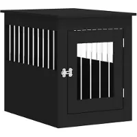 vidaXL Hundekäfig im Möbelstil Schwarz 55x75x65 cm Holzwerkstoff