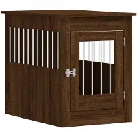 vidaXL Hundekäfig im Möbelstil Braun Eichen-Optik 55x80x68 cm