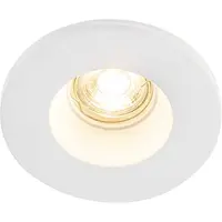 QAZQA - Modern Einbauspot weiß 13 cm rund - Gypsy Stucco I Wohnzimmer I Schlafzimmer - Gips Rund - LED geeignet GU10