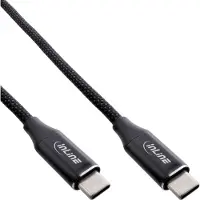 InLine Magnetic USB-C Kabel, USB-C Stecker/Stecker, 100W, schwarz, 1,5m, 1,5 m, USB C, USB C, USB 2.0, 0,48 Gbit/s, Schwarz