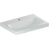 Geberit Waschtisch iCon Light 60x42cm, Hahnl. mit., o. Überlauf, weiß