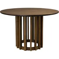Dutchbone Barlet Esstisch Rund 120 cm Holz Walnuss